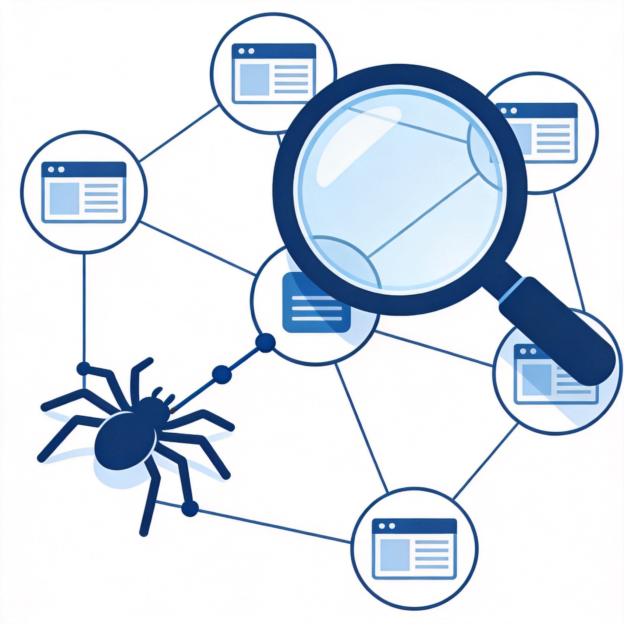 XML sitemap structure with URLs and search engine crawling